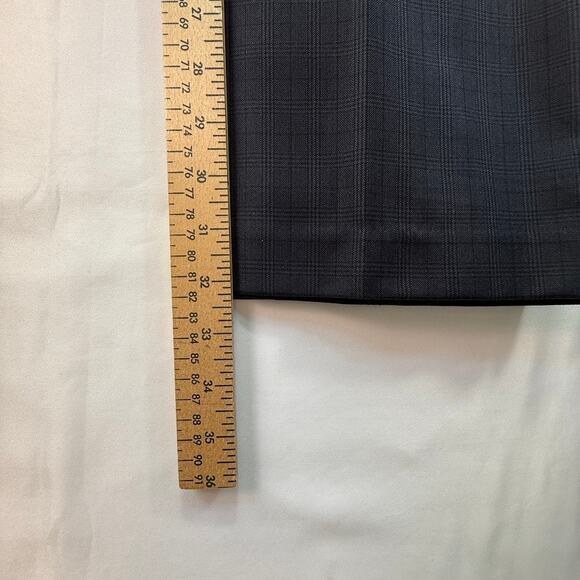 Banana Republic The Logan Fit Wool Blend Plaid Dress Pants Gray Size 6 - Picture 5 of 8